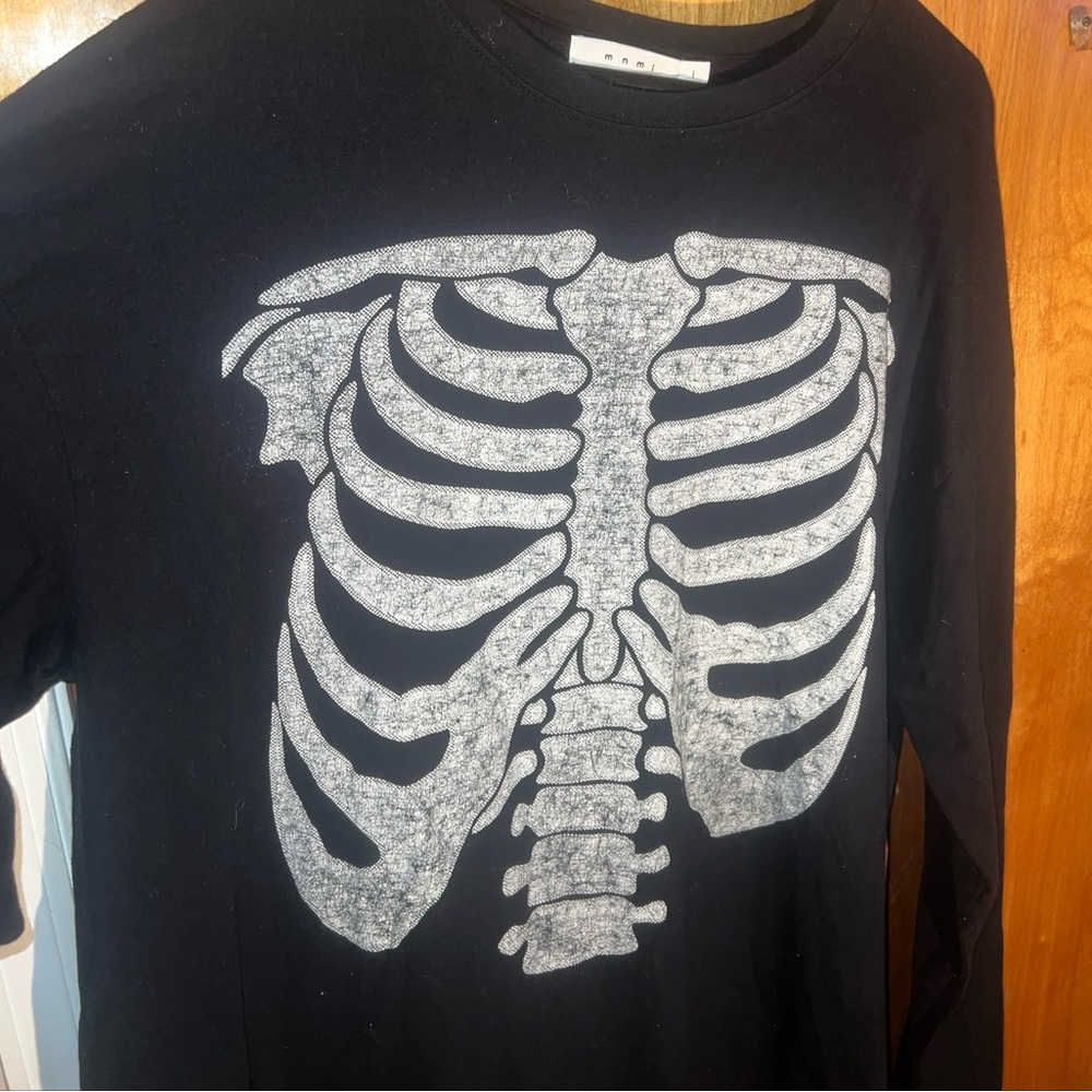 MNML long sleeve skelly shirt